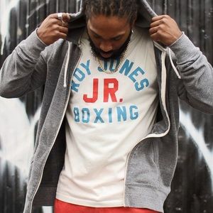 Roots of Fight Brand Roy Jones Jr Boxing 1988 Tshirt - Ivory Vintage White XXL